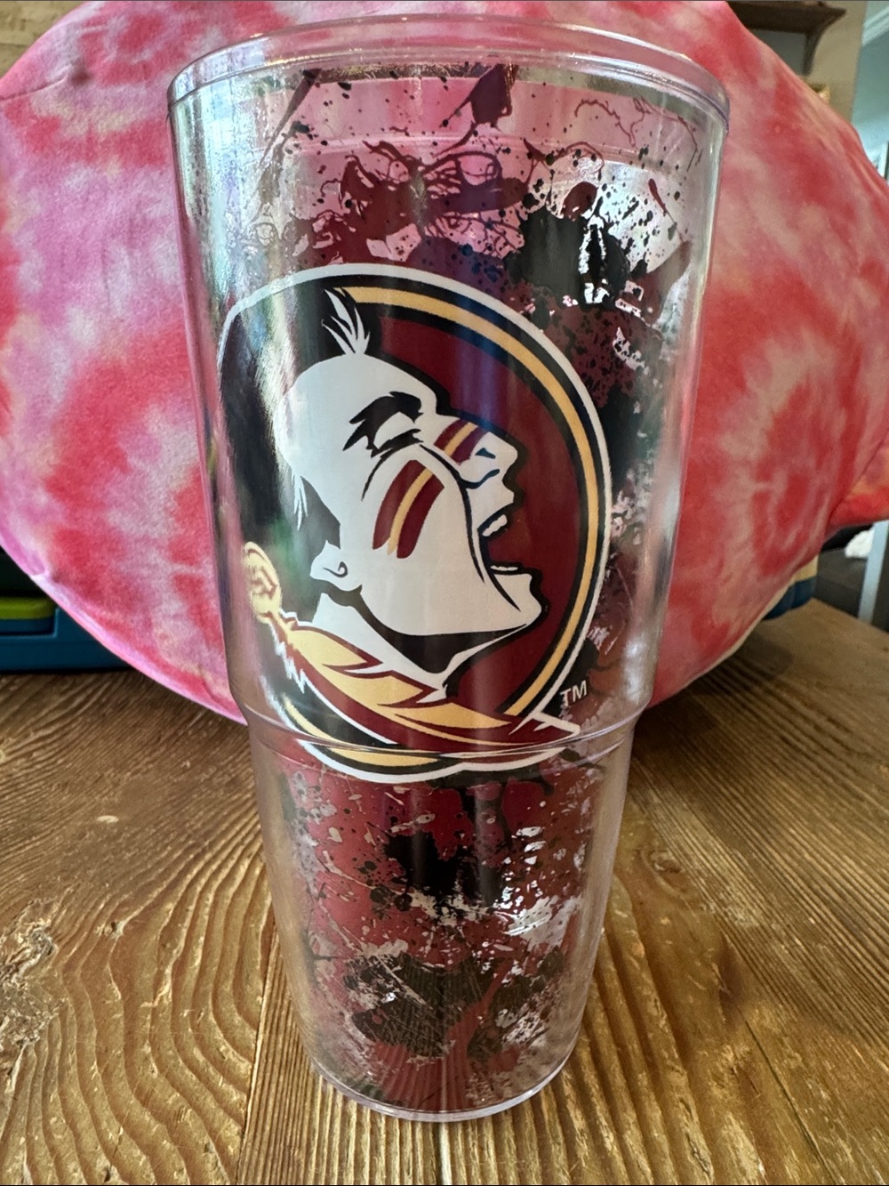 tervis Maroon, Gold and White Seminole Team Logo Tumbler with Splatter Design